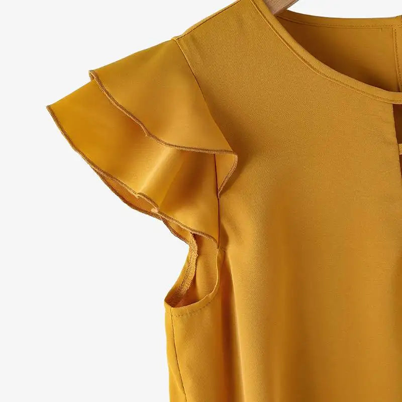 Zanzea elegante Bluse Top Sommer Mode Kurzarm