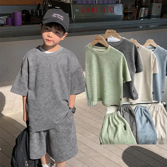 Jungen Kleidungsset Shorts & Shirt Model Korea 4 - 14 Jahre