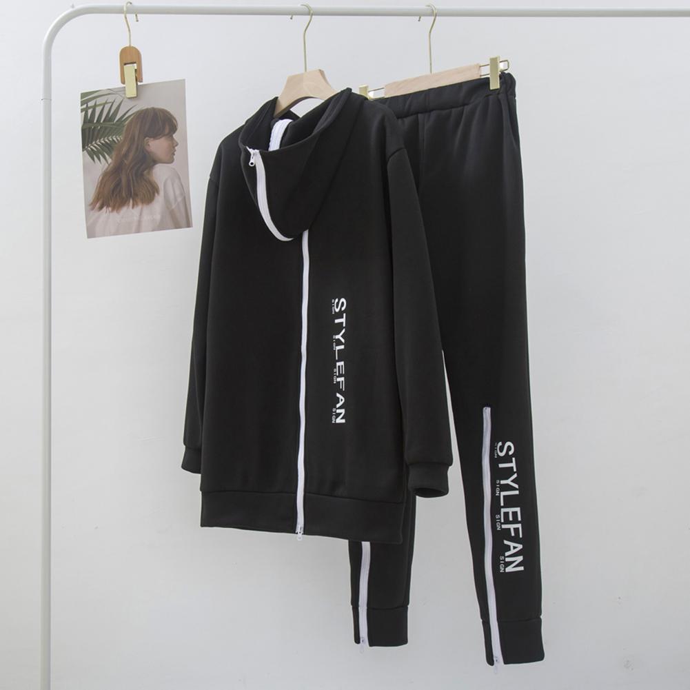 Sanwood Damen Jogging Anzug Hoodie mit Hose Hip Hop Style