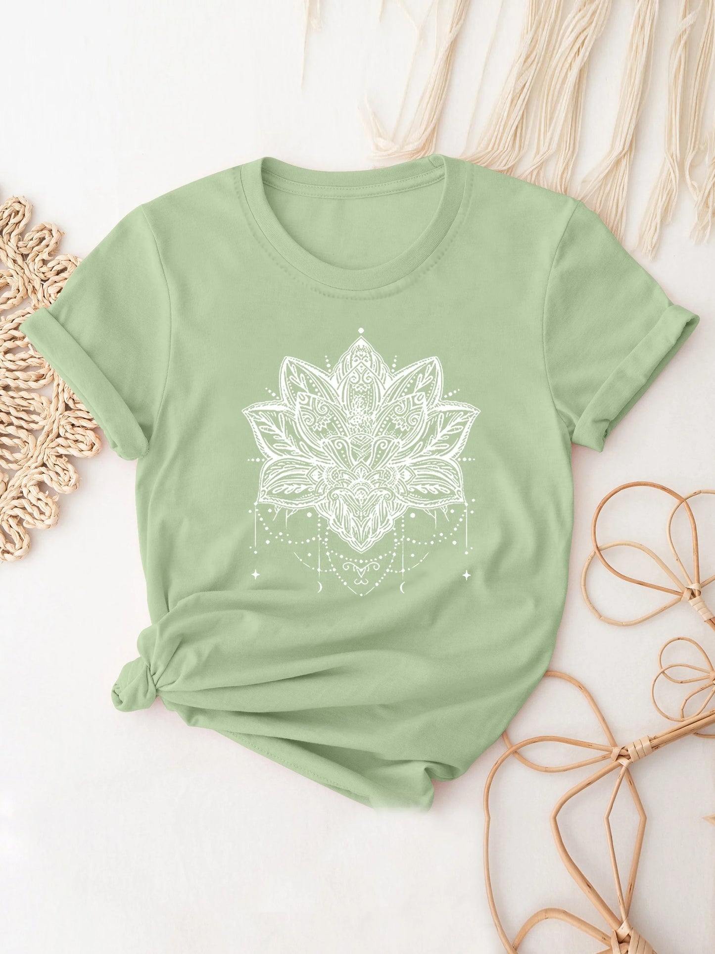 Lässiges T-Shirt mit Mandala