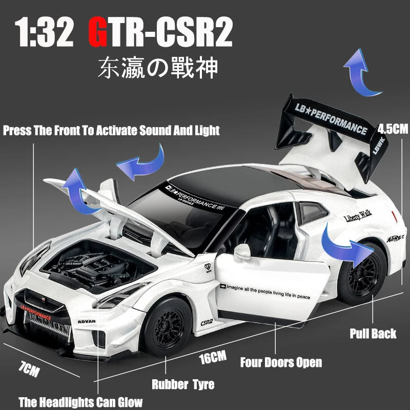 1:32 GTR CSR2 Spielzeugauto / Modelauto
