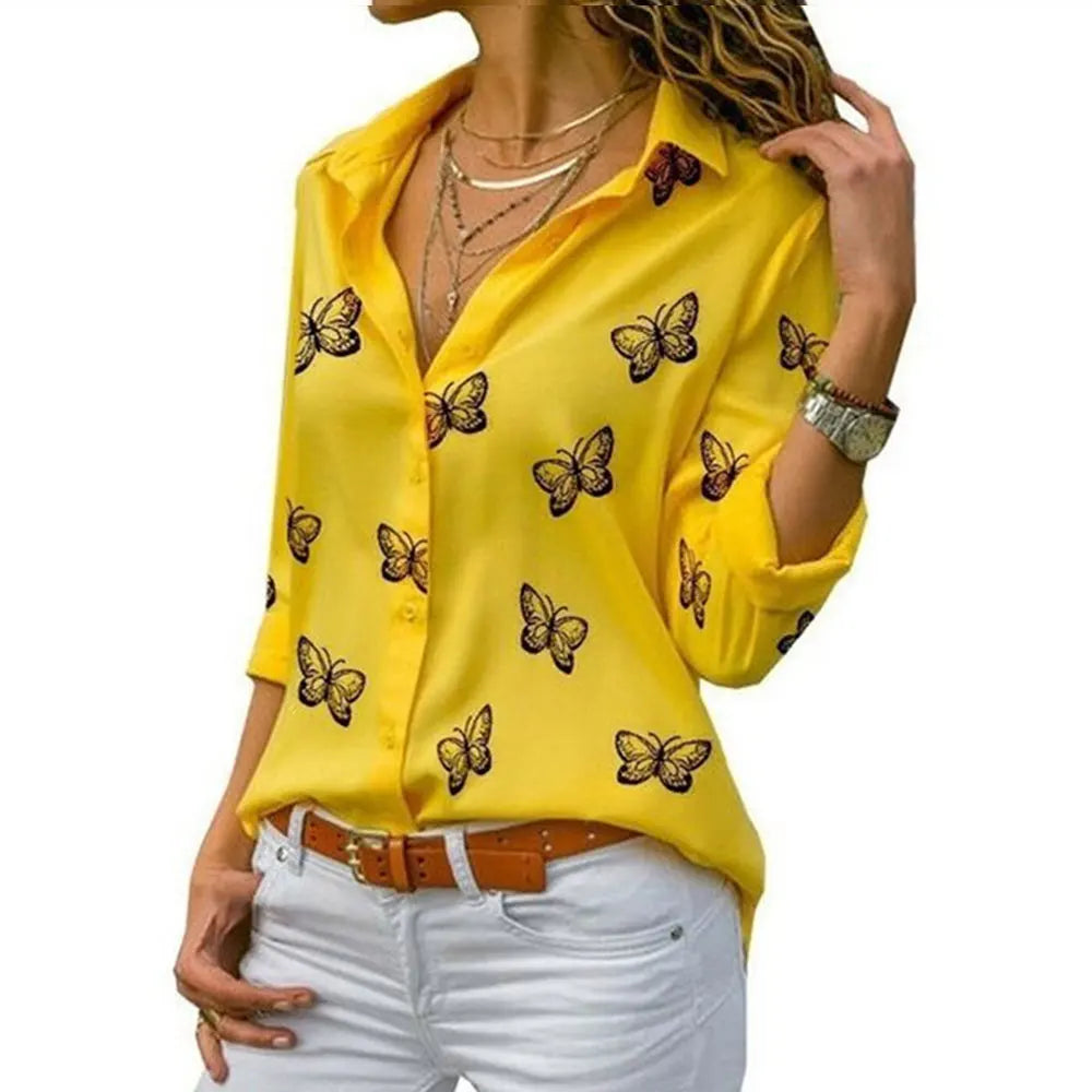 Jocoo Jolee Langarm Bluse Schmetterling