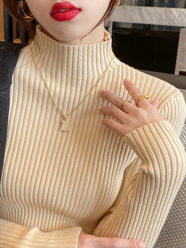Elegant Solid Longsleeve Pullover