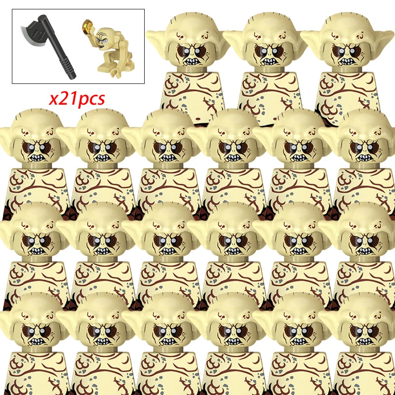 Brickpanda / Die Elfen, Soldat oder Orks Armee Figuren SETS Bausteine