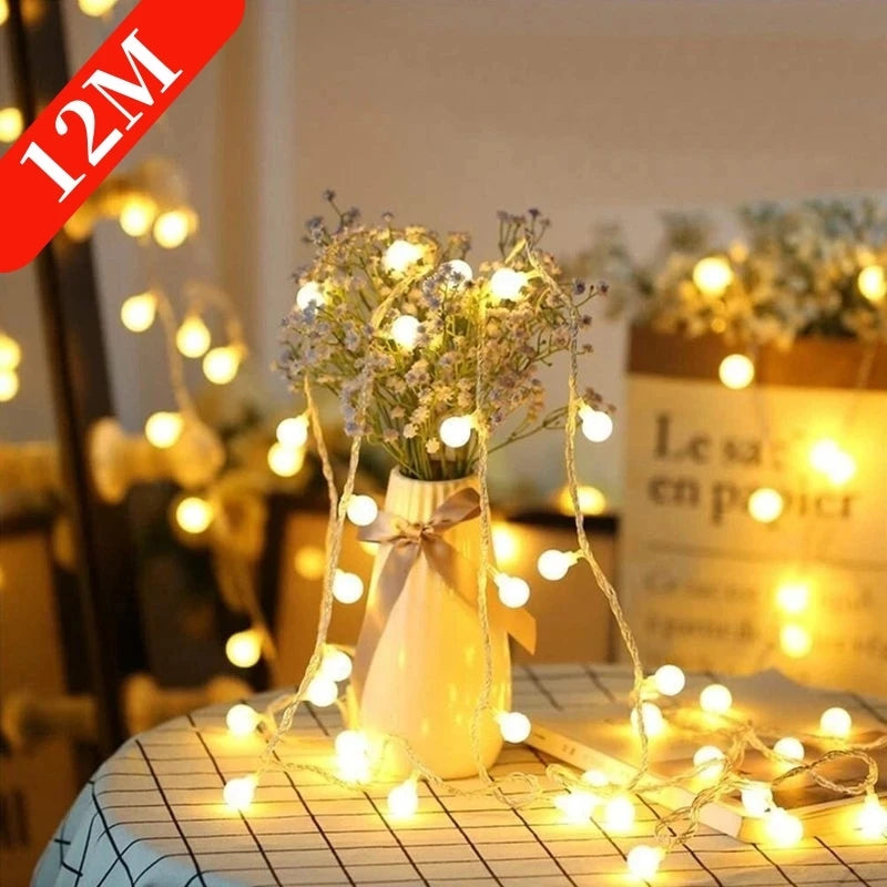 10M USB / Batterie Power Ball LED Lichterketten Girlande
