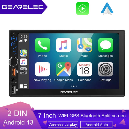 7 Zoll Autoradio 2 Din Android 13 Carplay Android Autoradio HD Touchscreen