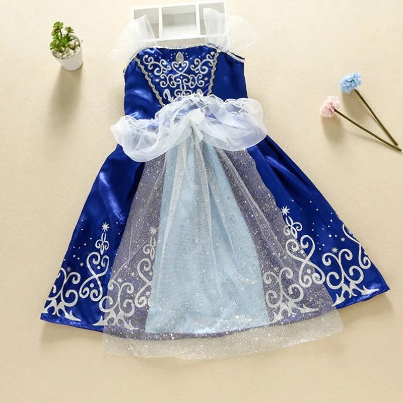 Mädchen Prinzessin Kleid Cinderella Schneewittchen Aurora Sofia Rapunzel Aschenputtel