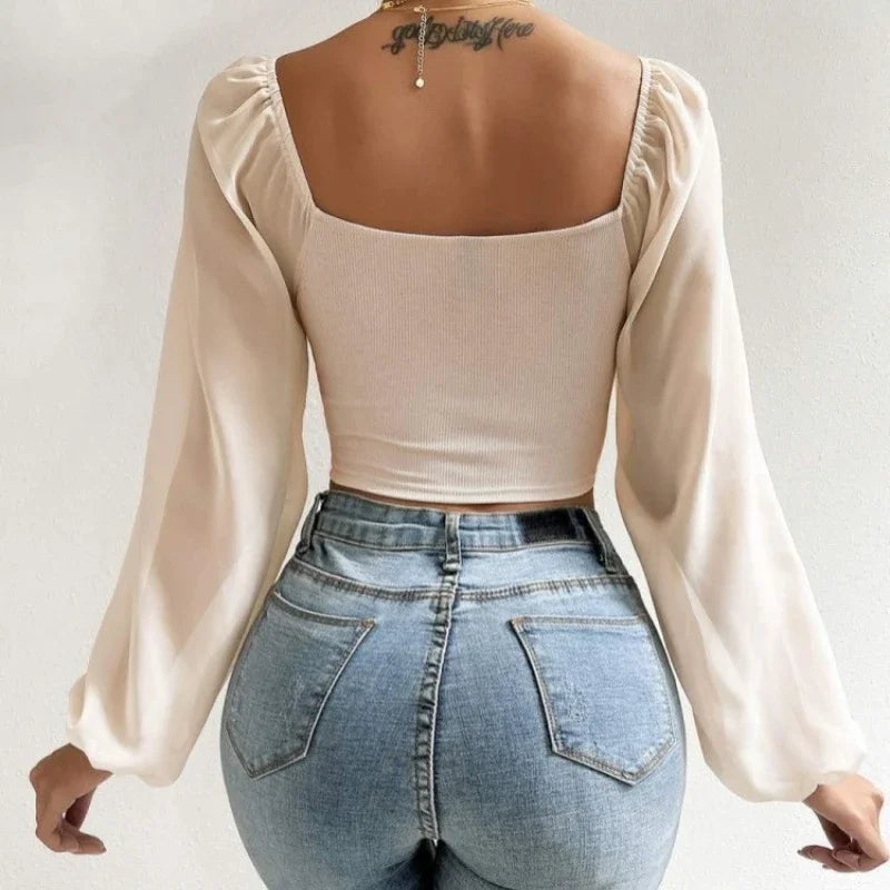 Shirt Top American Style mit Schnur zum hochziehen