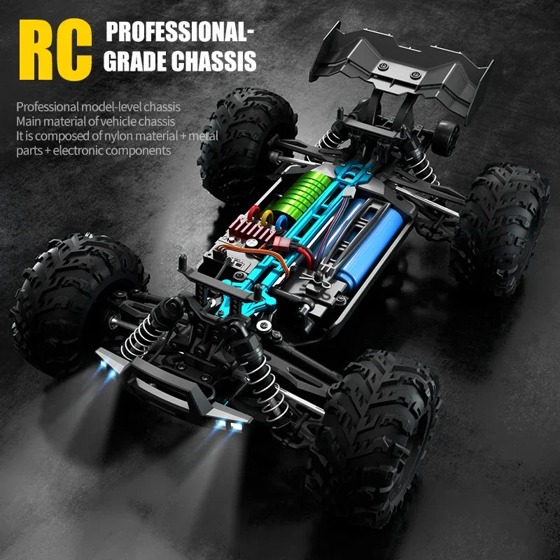 RC-Auto 50 km/h 1/16 Offroad 4WD mit LED-Scheinwerfern