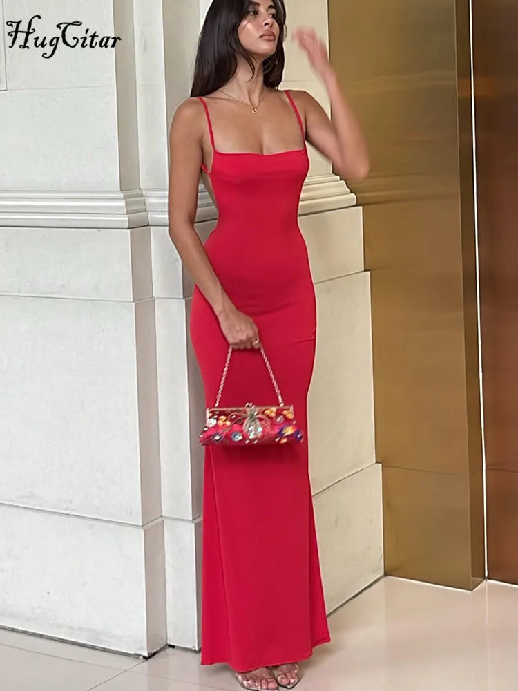 Hugcitar 2024 Frühling langes elegantes Kleid
