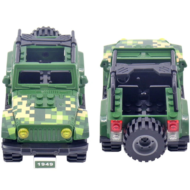 BRICKPANDA verschiedene Militärfahrzeuge Bausteine-Sets