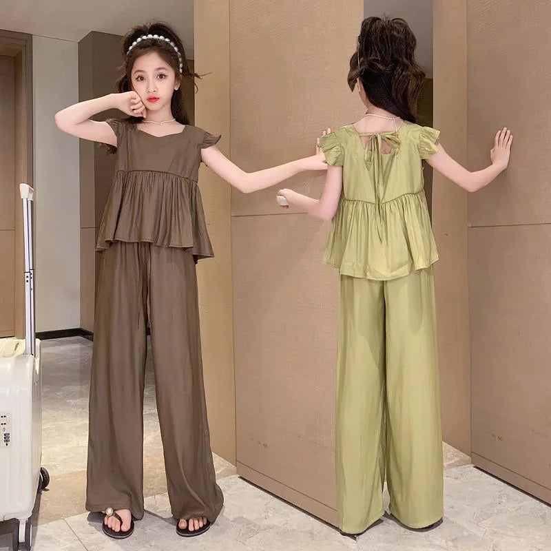 Mädchen Kleidungsset Top und Hose 5-14 Jahre