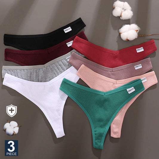 FINETOO 3-Teiliges G-string Set Baumwolle