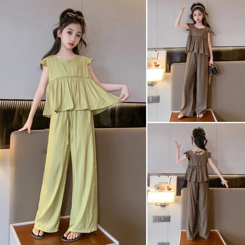 Mädchen Kleidungsset Top und Hose 5-14 Jahre