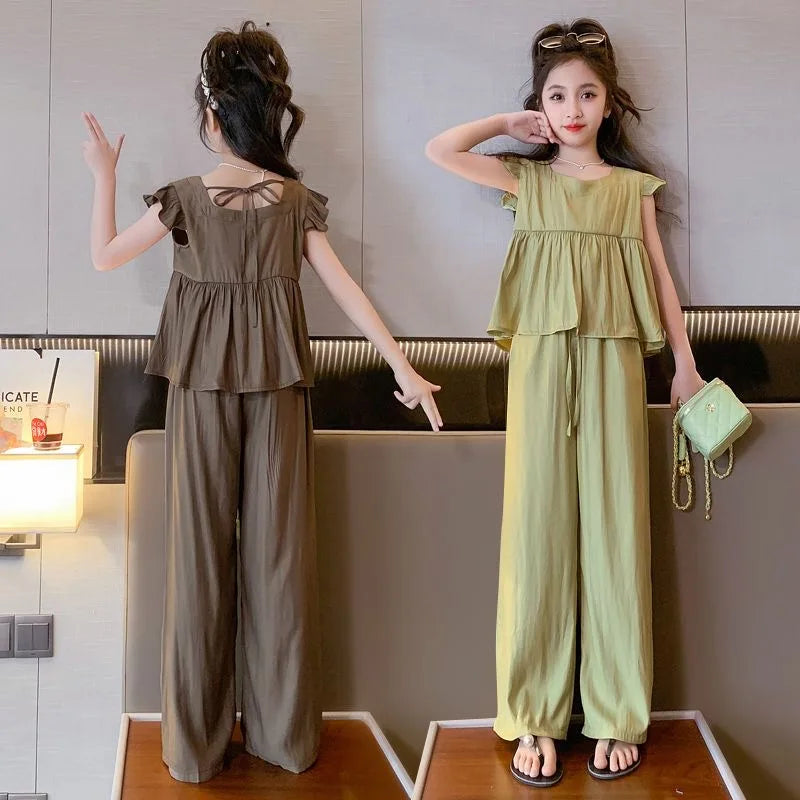 Mädchen Kleidungsset Top und Hose 5-14 Jahre