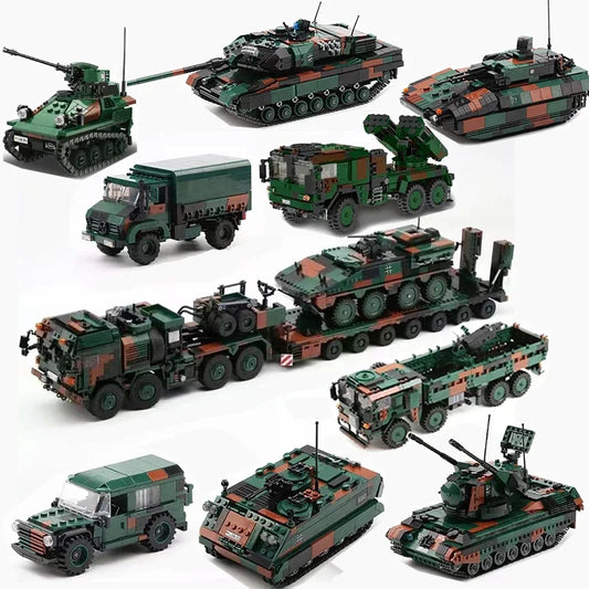 Bekool Militärische Serie Bausteine Set Militär Panzer LKW Fahrzeuge