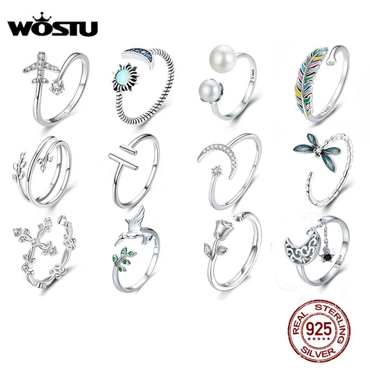 Verstellbare Ringe Authentisches 925 Sterling Silber verschiedene Modelle