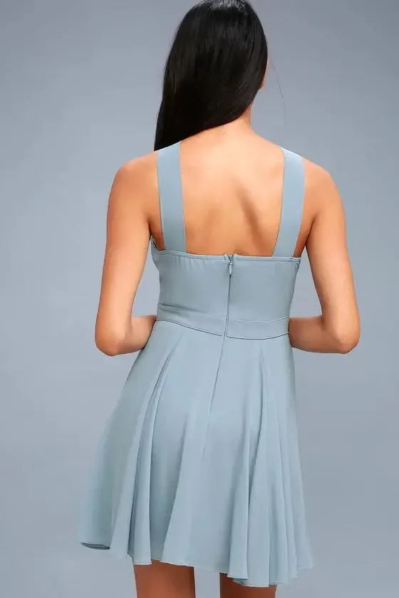 Ärmelloses Rückenfreies Sexy Club Mini Kleid 2024