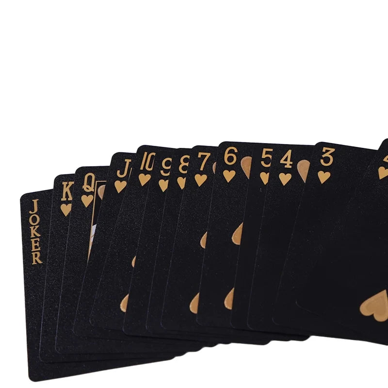 Farbe Schwarz Gold Spielkartenspiel Wasserfest Pokerdeck Magic