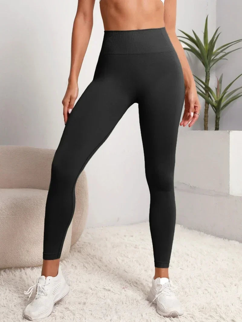 Frauen Nahtlose Sport Leggings Hohe Taille Fitness Leggings Push-Up Yoga