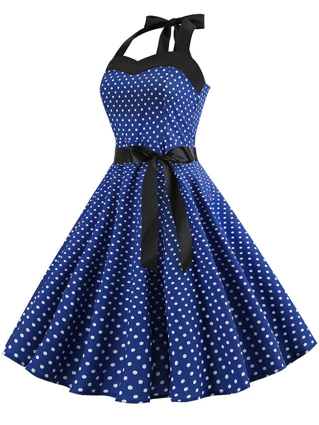 Polka Kleid Vintage 50s 60s Style
