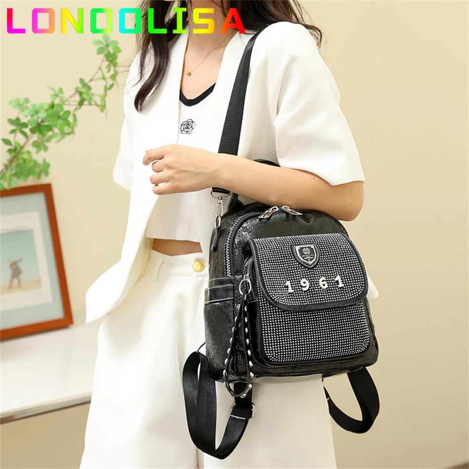 Mode Pailletten Frauen Mädchen Rucksack Luxus Designer Umhängetasche