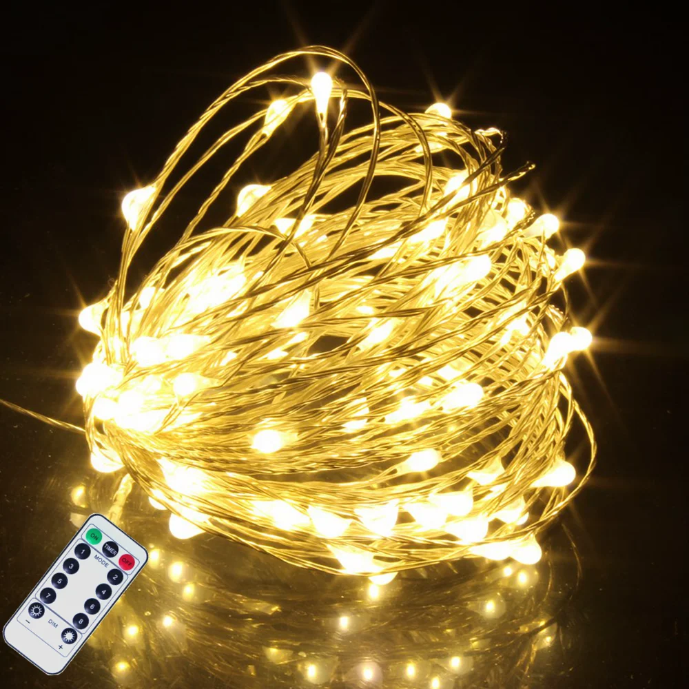 5M 50LEDs Lichterkette USB batteriebetrieben mit Fernbedienung