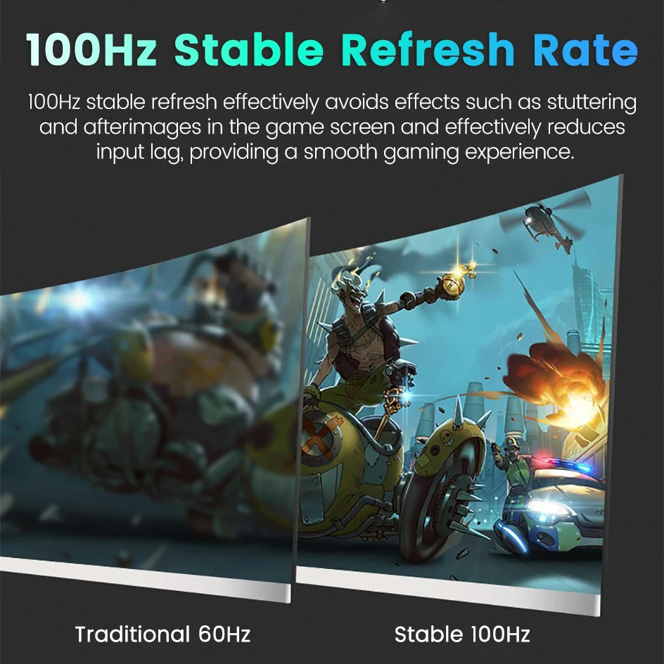 24 Inch 2K 100Hz Desktop Curved Monitor 2560*1440 HDR