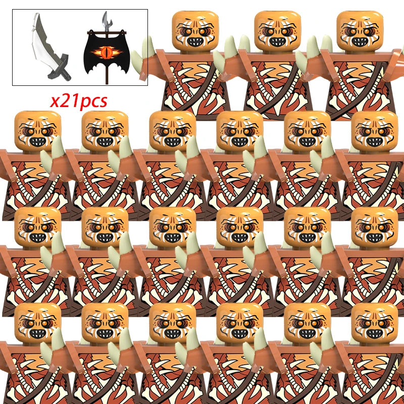 Brickpanda / Die Elfen, Soldat oder Orks Armee Figuren SETS Bausteine
