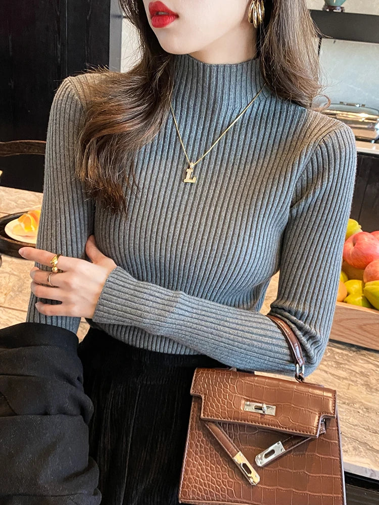 Elegant Solid Longsleeve Pullover