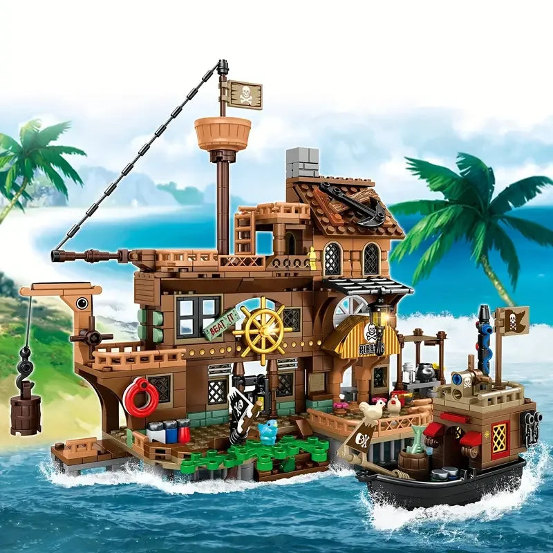 Bibilock 675- teiliges Pirateninsel Bausteine Set