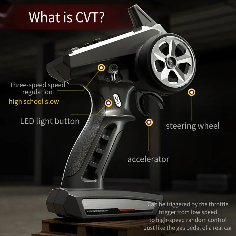 1:16 4WD RC Auto mit LED-Fernbedienung