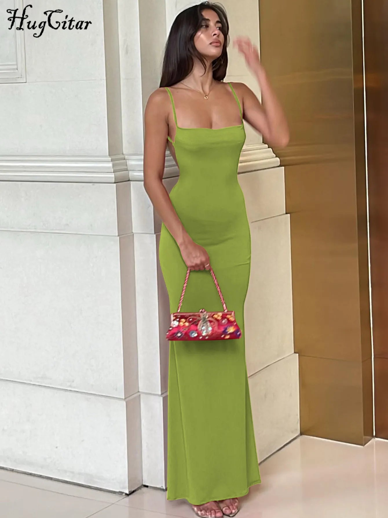 Hugcitar 2024 Frühling langes elegantes Kleid
