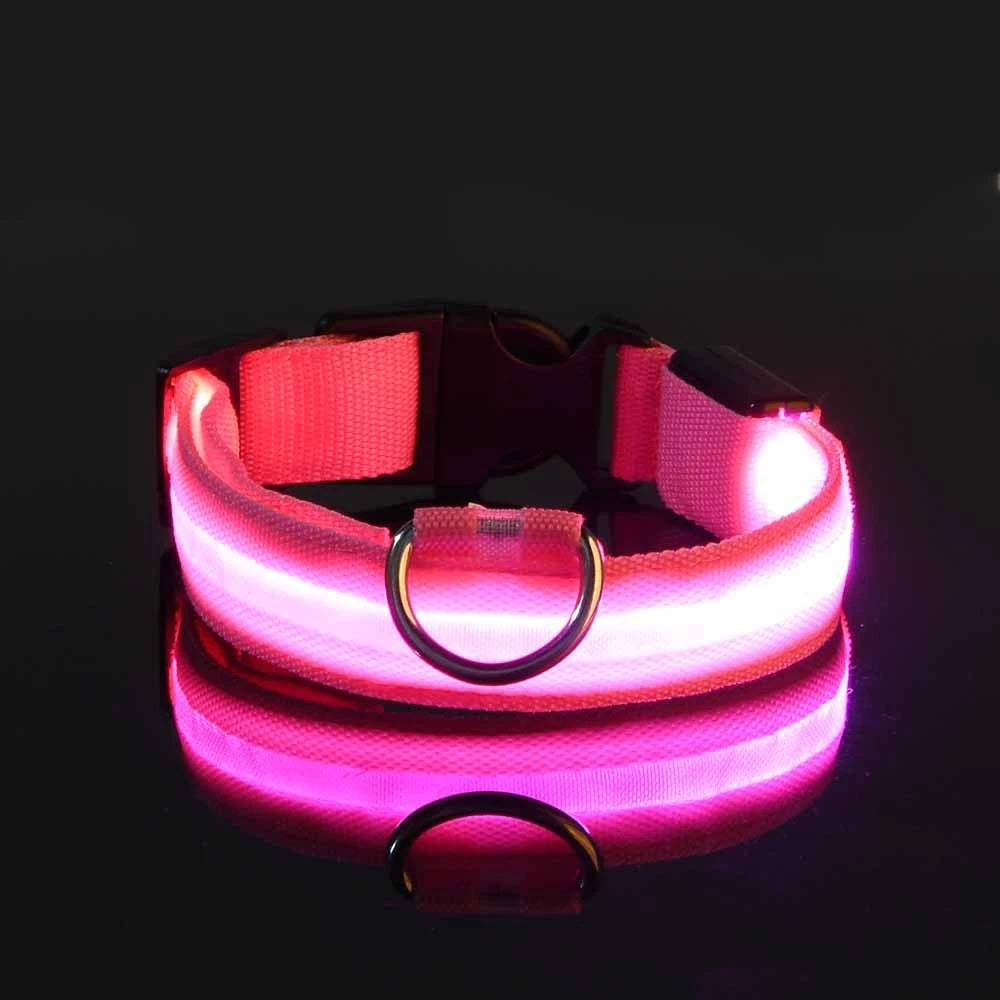 Nylon LED Nacht Sicherheit blinkendes Hundehalsband
