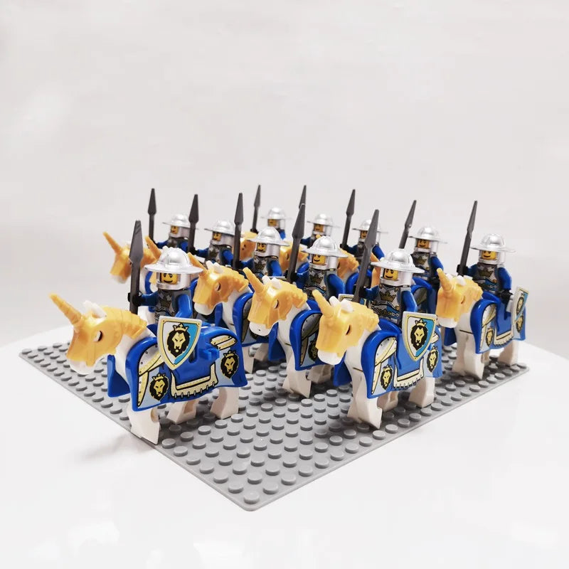 Bekool Mittelalterliche Kavallerie Soldaten Wachen Armee Bausteine-Set
