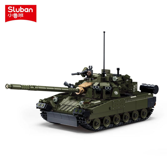 Sluban 798 Teile Armee T-80BVMS Kampfpanzer Modell (Bausteine Set)