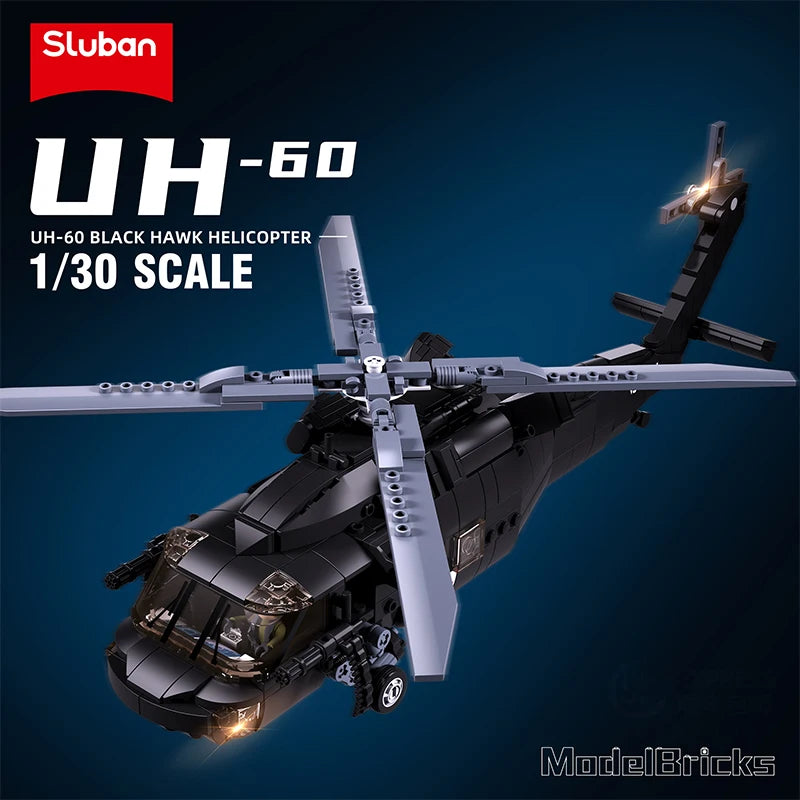 Sluban Blackhawk UH-60L Rettungshubscharauber  692 Teile