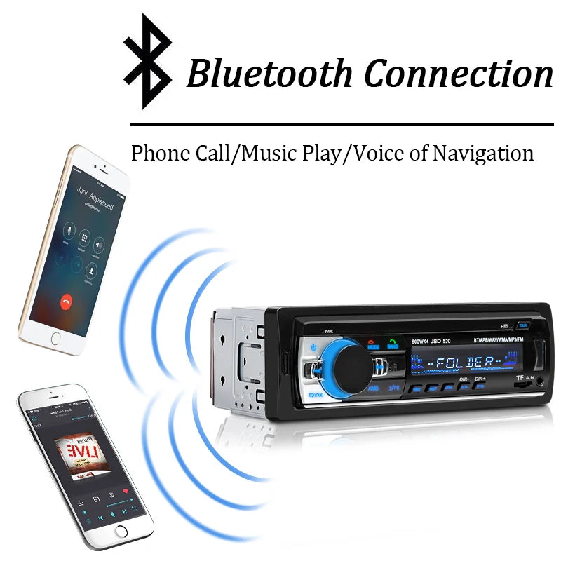 Autoradio 1 Din Stereo-Player Digital Bluetooth Auto MP3-Player 60 Wx4