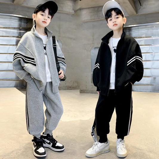 Trainingsanzug Jungen Kleidungsset Jacke + Hose 2 Größe 110-160