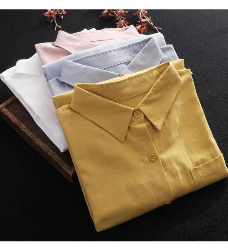 Damen Hemd Frühling Sommer koreanische Mode MIDI SHIRT LANG