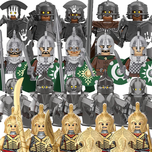 Brickpanda Mittelalter Bausteine Soldatenfiguren Film Serie Waffen Schild Ritter