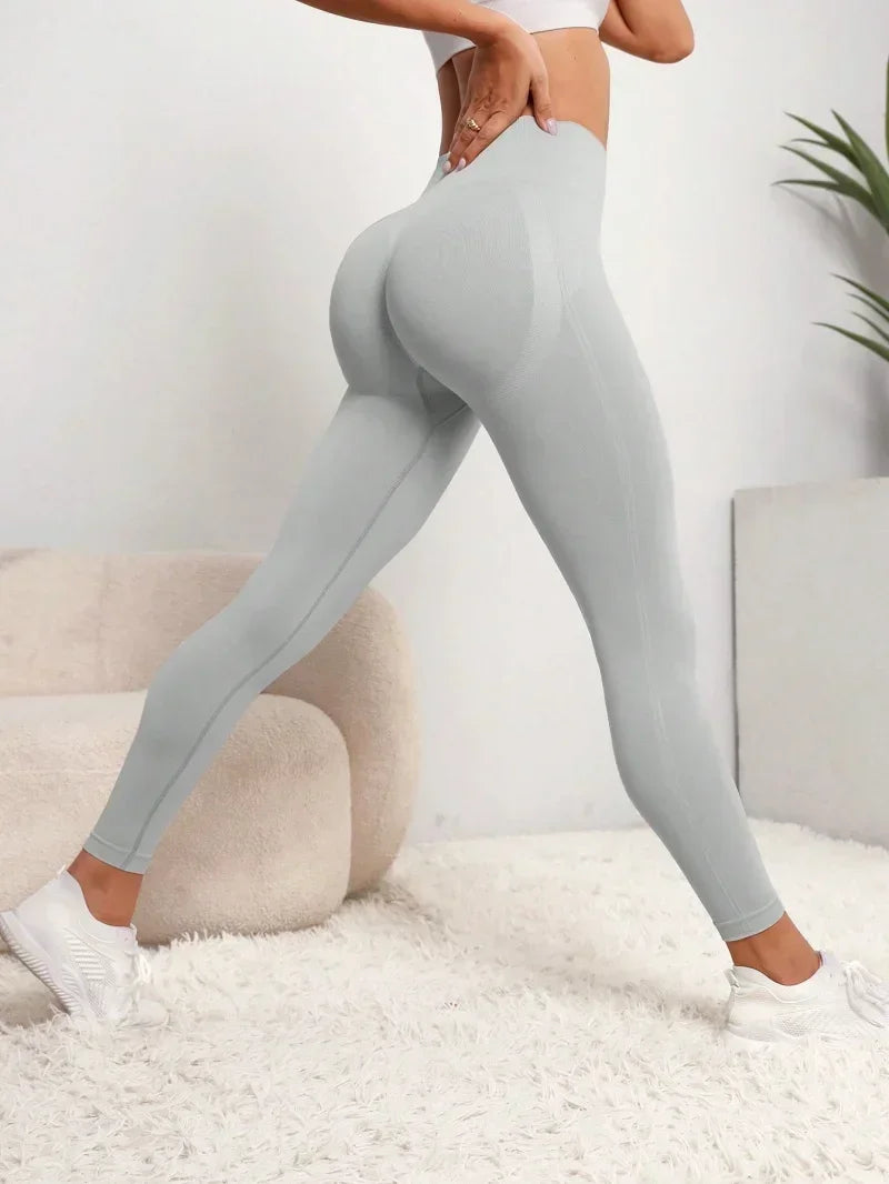 Frauen Nahtlose Sport Leggings Hohe Taille Fitness Leggings Push-Up Yoga