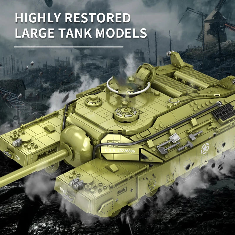 Sluban großer schwerer T28 Panzer PLS628010 2986 Teile