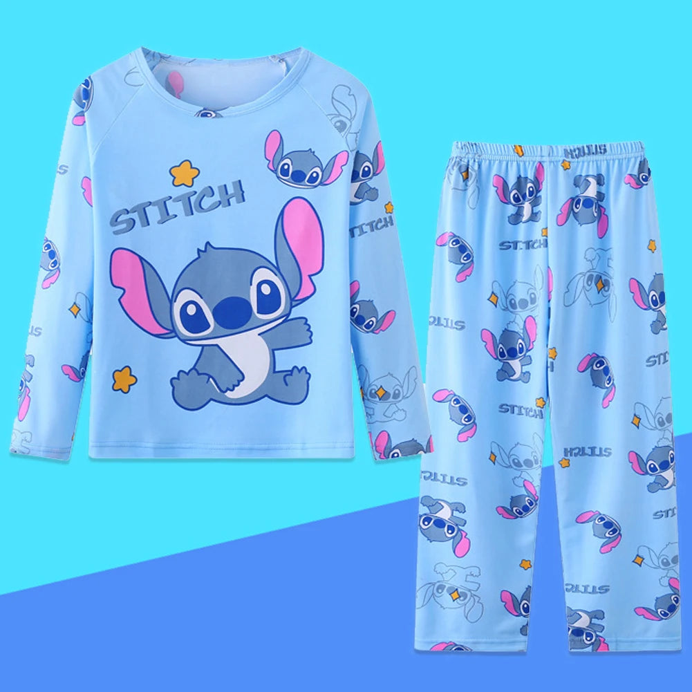 Stitch Kinder Schlafanzug Pyjama Set Mädchen Jungen