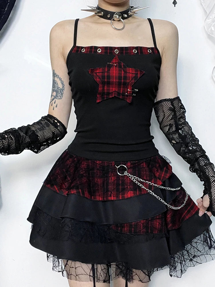 Altgoth Y2K E-Girl Vintage Gothic Punk Tanktop
