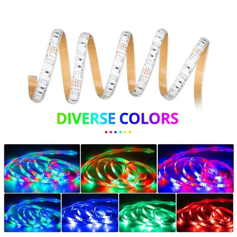 3m USB RGB LED Strip Light 5V SMD 2835 Smart APP Control Bluetooth