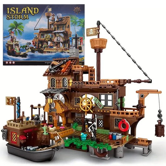 Bibilock 675- teiliges Pirateninsel Bausteine Set