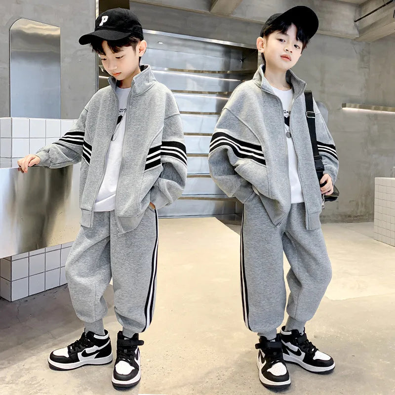 Trainingsanzug Jungen Kleidungsset Jacke + Hose 2 Größe 110-160