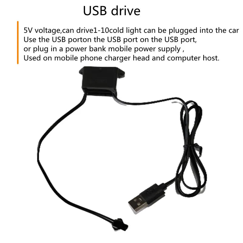 1M/3M/5M Auto KFZ Innen Led Umgebungs- Licht USB