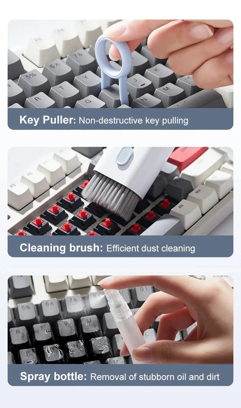 7-in-1 Computer Tastatur Reiniger Pinsel Kit Kopfhörer Reinigung